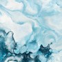 Acrylic Painting Fresh Blue Waves Wallpaper Mural
