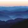 Mountain Silhouette at Sunset Wallpaper Mural