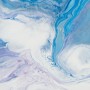 Abstract Turquoise Wave Pattern Wallpaper Mural
