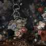 Dark Dutch Floral Bouquet with Birds Wallpaper Mural