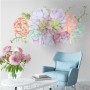 Watercolor Soft Echeveria Cactus Florals Wall Decal Sticker