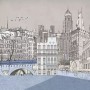 London Charcoal Drawing City Wallpaper Mural