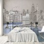 London Charcoal Drawing City Wallpaper Mural
