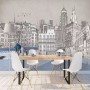 London Charcoal Drawing City Wallpaper Mural