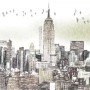 Monochrome Charcoal New York City Wallpaper Mural