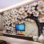 Oil Painting Cherry Blossom Wallpaper Mural