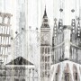 Watercolor City Famous Place Wallpaper Mural