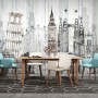 Watercolor City Famous Place Wallpaper Mural