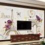 Colorful Drawing Eiffel Tower Wallpaper Mural