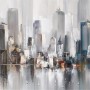 Watercolor Painting New York City Landscape Wallpaper Mural