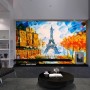Oil Painting Eiffel Tower Landscape Wallpaper Mural