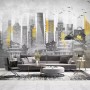 City Landscape Yellow City Light Wallpaper Mural