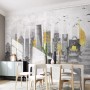 City Landscape Yellow City Light Wallpaper Mural