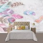 Colorful Feather Wallpaper Mural