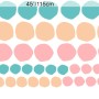 Pink Blue Colorful Doodle Polka Dots Wall Decal Sticker