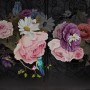 Dark Floral with Colorful Peony Wallpaper Mural