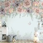 Nostalgic Dark Vine Flowers Wallpaper Mural