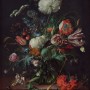 Dark Floral Bouqet with Tulips and Roses Wallpaper Mural