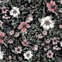 Dark Floral with White Daisy Wallpaper Mural