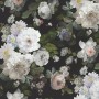 Dark Floral and White Peony Blossoms Wallpaper Mural
