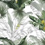 Charcoal Banana Leaf Wallpaper Wallpaper Mural