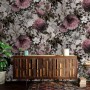 Vintage Floral with Pink Chrysanthemum Wallpaper Mural