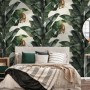 Exotic Banana Leaf Pattern Wallpaper Mural