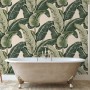 Retro Banana Leaves Pattern Wallpaper Mural