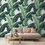Green Banana Leaf Pattern Wallpaper Mural