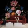 Elegant Dutch Dark Floral Bouquet Wallpaper Mural