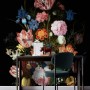 Elegant Dutch Dark Floral Bouquet Wallpaper Mural