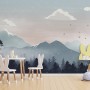 Kids Mountain Landscape with Snow Wallpaper Mural