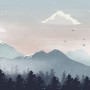 Kids Mountain Landscape with Snow Wallpaper Mural