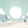 Kids Mountainscape with Cute Bear and Green Skyscape Wallpaper Mural