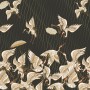 Gold Style Vintage Asian Crane Birds Wallpaper Mural