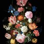 Elegant Dutch Dark Floral Bouquet Wallpaper Mural