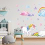 Cute Unicorn with Rainbow Wall Decal Sticker