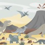 Kids Soft Dinosaurs Wallpaper Mural