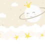 Nursery Soft Moon with White Cloud in the  Sky Wallpaper Mural