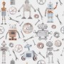 Kids Watercolor Robot Wallpaper Mural