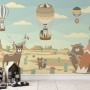Kids Tribal Woodland Animals in the Desert Wallpaper Mural