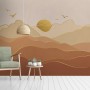Gold Look Landscape Sunrise Sunset Wallpaper Mural