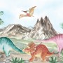 Cute Colorful World of the Dinosaurs Wallpaper Mural