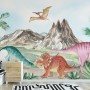 Cute Colorful World of the Dinosaurs Wallpaper Mural