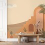 Abstract Desert Art with Stairs Wallpaper Mural
