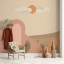Abstract Desert Art with Stairs Wallpaper Mural