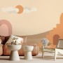 Abstract Desert Art with Stairs Wallpaper Mural