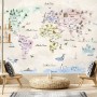 Kids Educational World Maps Wallpaper Mural