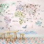 Kids Educational World Maps Wallpaper Mural