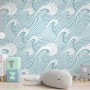 Kids Ocean Wave Pattern Wallpaper Mural
